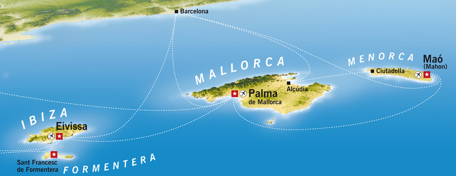 The Balearic Islands Map
